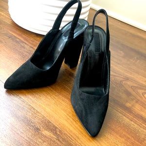 Sling back Suede heels